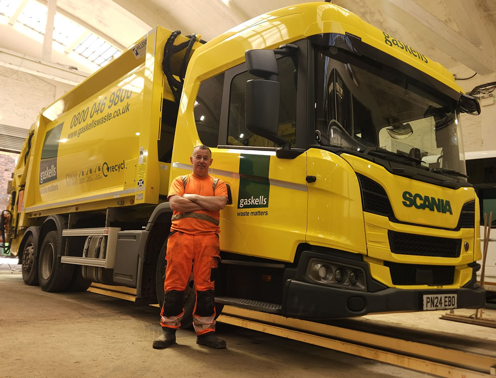Gaskells fleet manager Ray Burns with one of the firm’s new vehicles